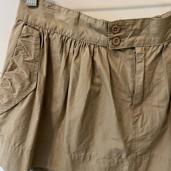 BDG UO Khaki Pleated Skater Mini Skirt Size Medium Y2K Vibes Festival Academia - Picture 3 of 10